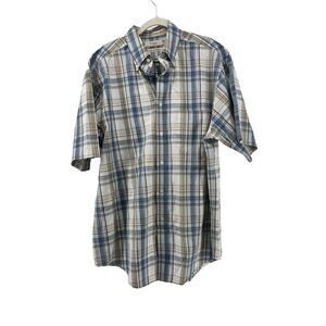 Turnbury Signature‎ Poplin Plaid Button Up Short Sleeve Shirt